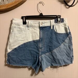 Hollister Two-Tone Blue Jean Shorts